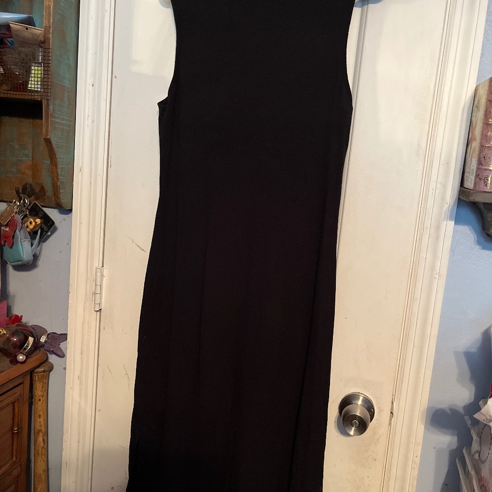 a new day Black Sleeveless Maxi Slip Dress
